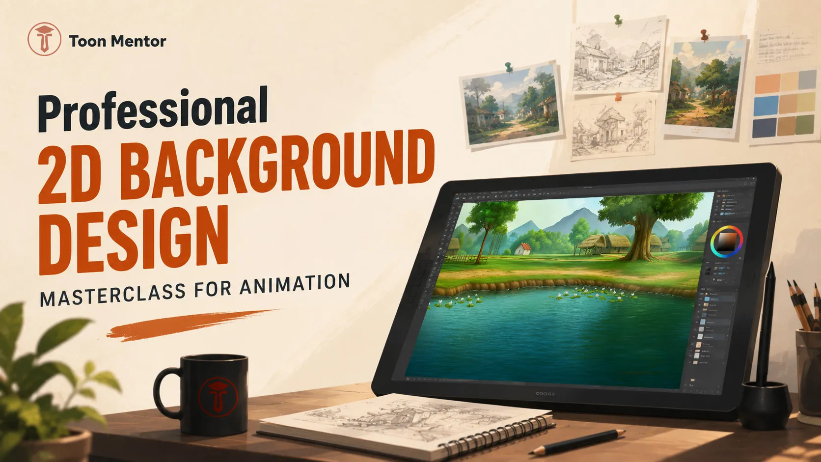 Professional 2D Background Design Masterclass for Animation