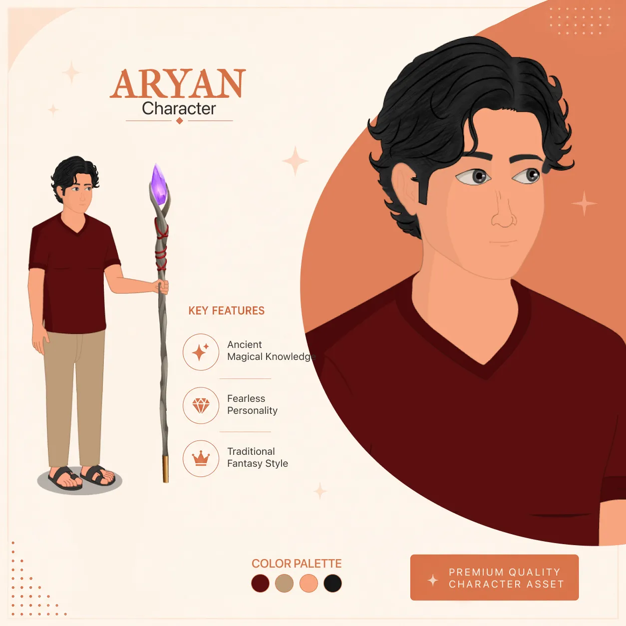Aryan 2D Hero Character | Fully Rigged & Animated | Young Magical for Hindi Story Animation